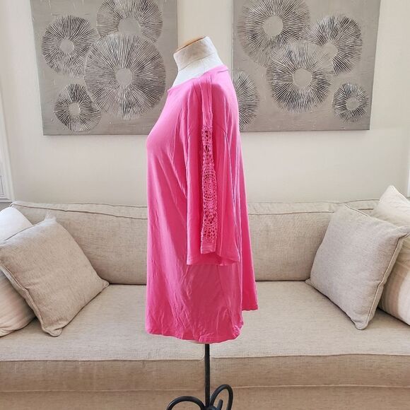 Amaryllis Flutter-Sleeve Boatneck Tunic Top sz XL - Picture 8 of 14